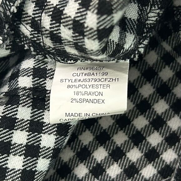 Eyeshadow Black White Gingham Check Mini Skirt Sz 3 Dark Academia Preppy Grunge - Picture 9 of 9